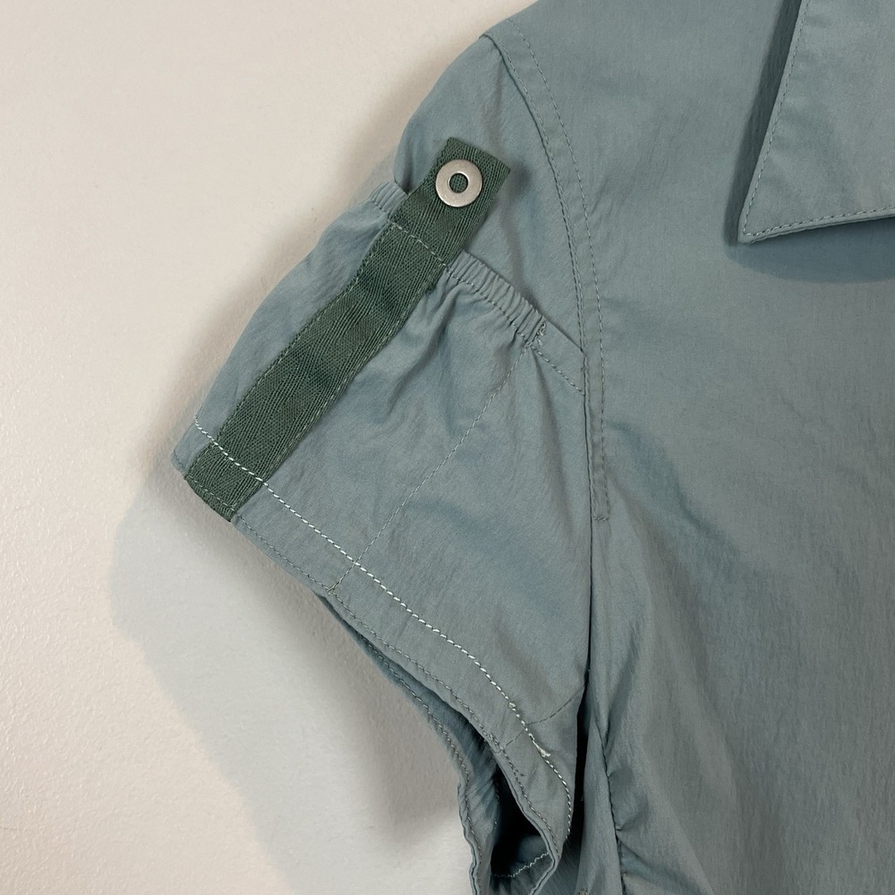 Mountain Hardwear Shirt Womens Small Short Sleeve Button Outdoor Lightweight - Picture 3 of 11
